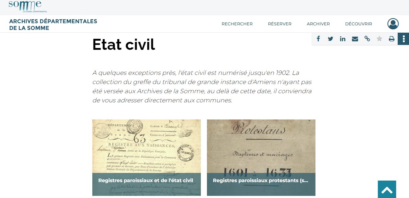 Site Archives de la Somme